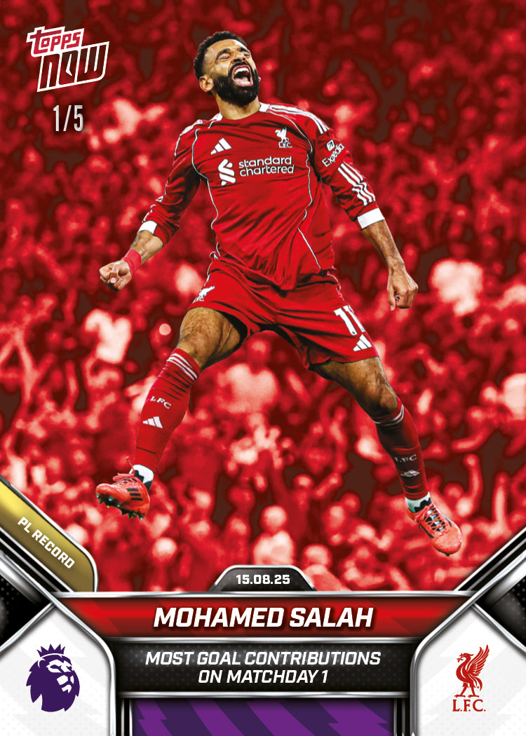 Mohamed Salah - 2025-26 Premier League Topps NOW - Card 5 - PR: 2615 - Image 3