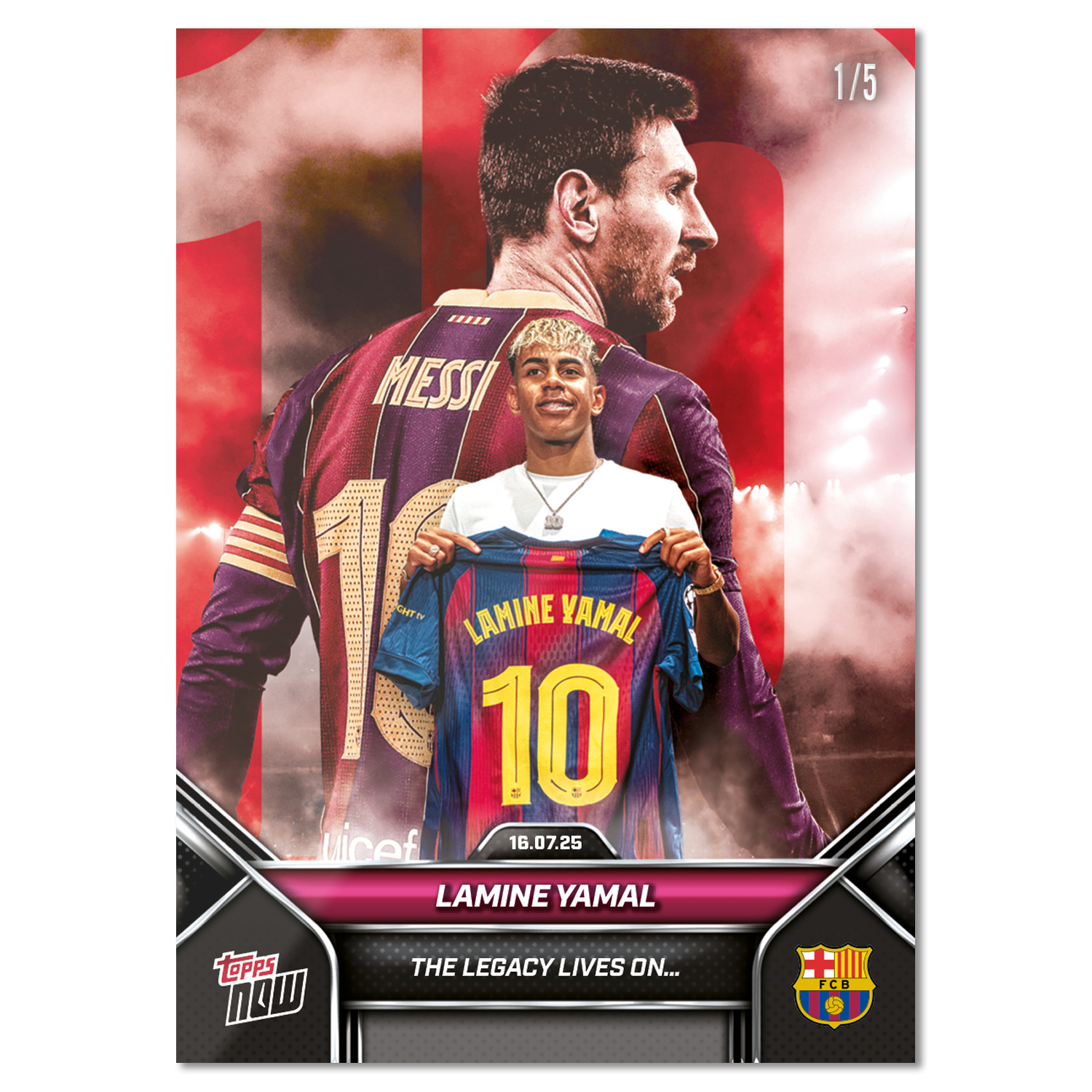 Lamine Yamal - 2025 FC Barcelona Topps NOW - Card 2 - LOOK FOR DUAL AUTO - PR: 76476 - Image 4