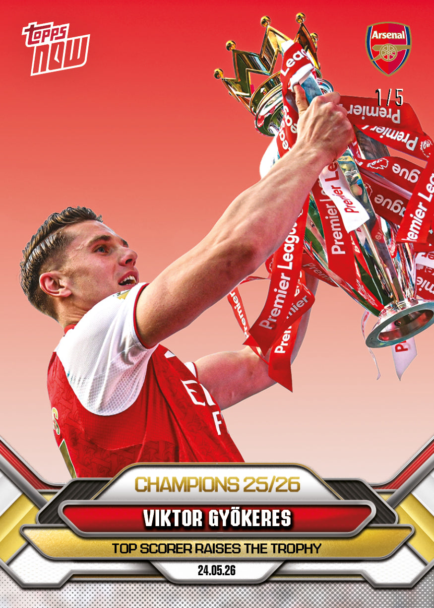 Viktor Gyökeres - 2025-26 Arsenal FC Topps NOW - Card 7 - PR: 4291 - Image 3