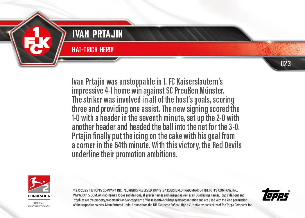 Ivan Prtajin - 2025-26 Bundesliga Topps NOW - Card 23 - PR: 305 - Image 7