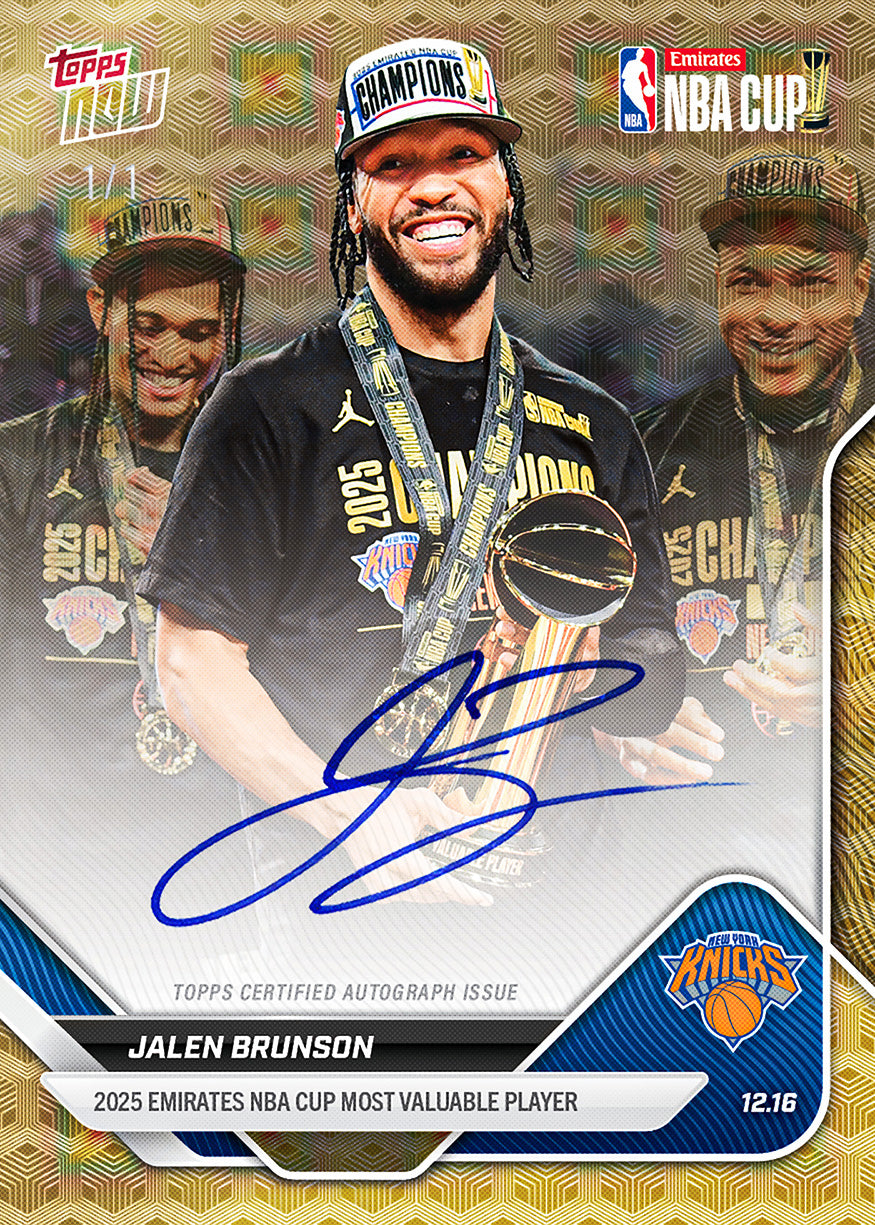 Jalen Brunson - 2025-26 NBA Topps NOW - Card 88 - PR: 4610 - Image 2