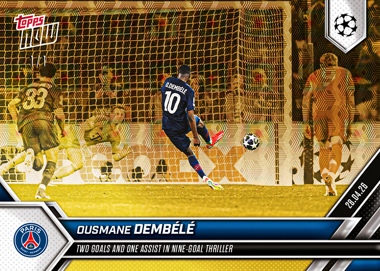 Ousmane Dembélé - 2025-26 UCL Topps NOW - Card 129 - PR: 424 - Image 2
