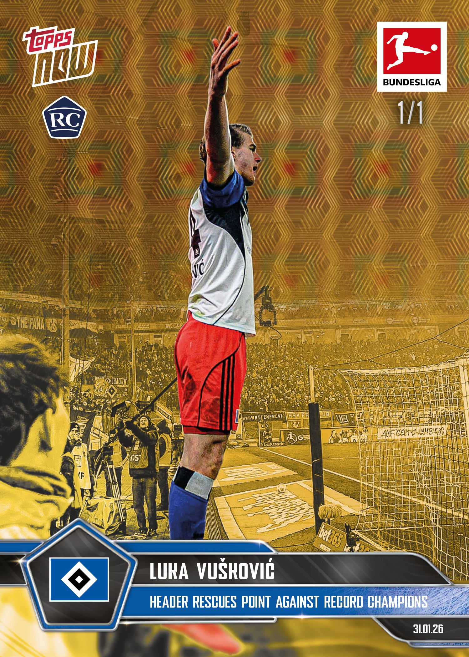 Luka Vušković - 2025-26 Bundesliga Topps NOW - Card 114 - PR: 3945 - Image 2