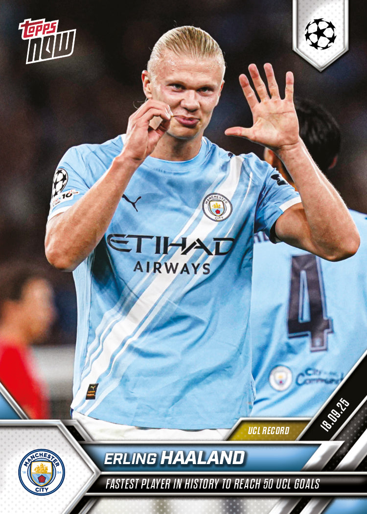 Erling Haaland - 2025-26 UCL Topps NOW - Card 20 - LOOK FOR AUTO - PR: 2266