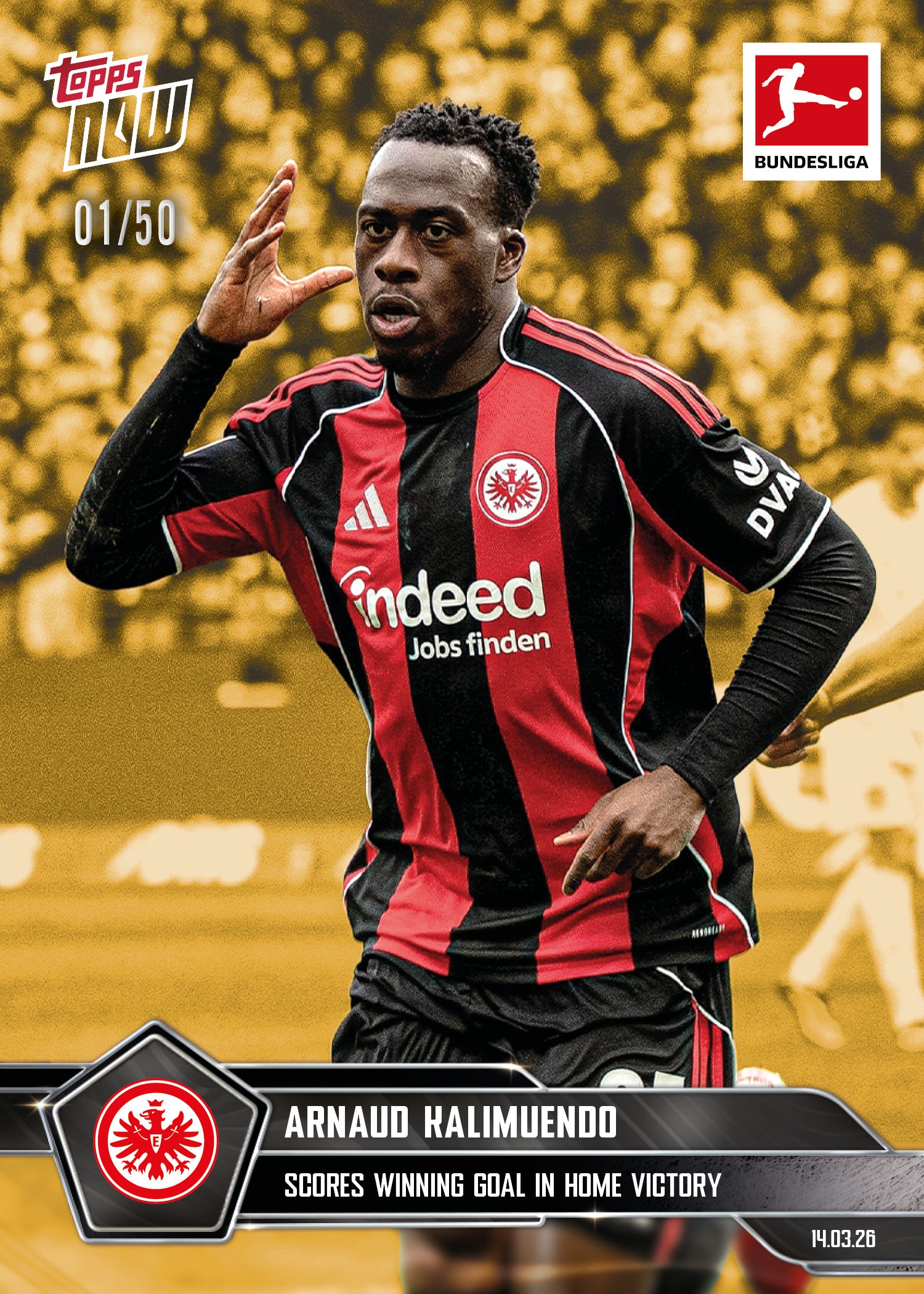 Arnaud Kalimuendo - 2025-26 Bundesliga Topps NOW - Card 150 - PR:124 - Image 6