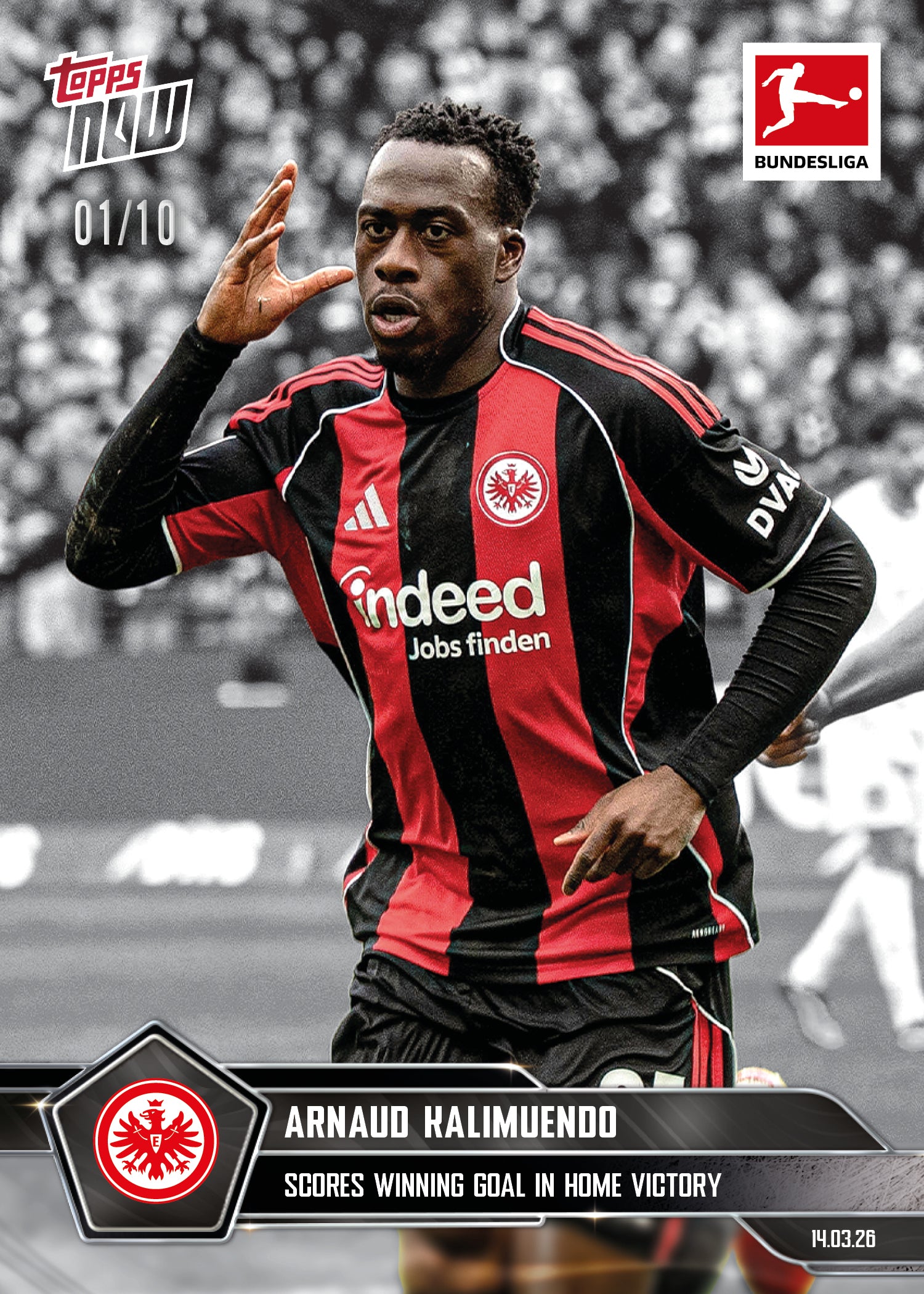 Arnaud Kalimuendo - 2025-26 Bundesliga Topps NOW - Card 150 - PR:124 - Image 4