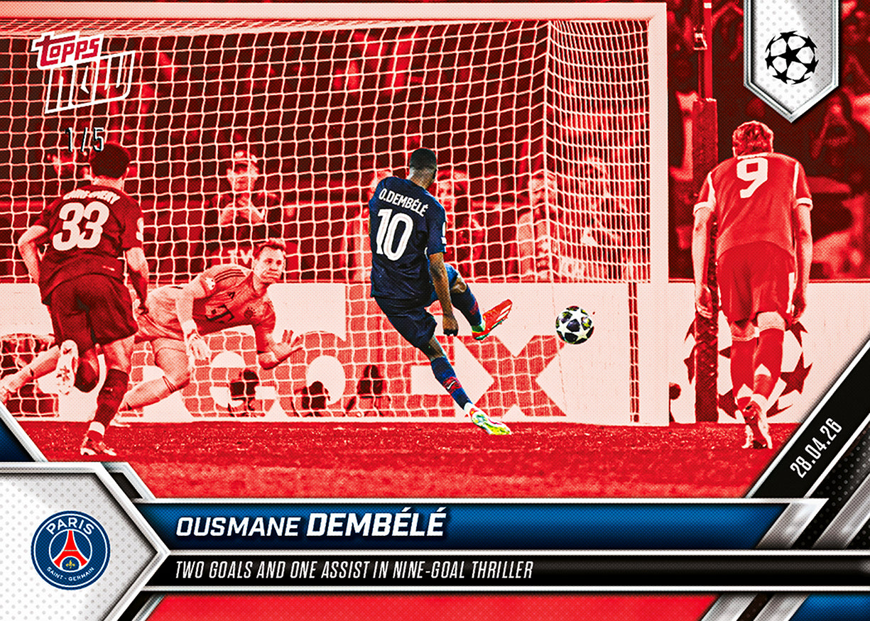 Ousmane Dembélé - 2025-26 UCL Topps NOW - Card 129 - PR: 424 - Image 3
