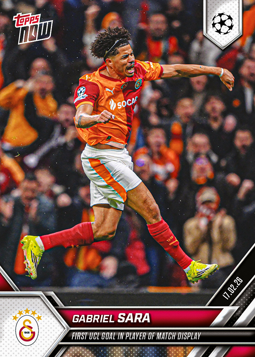 Gabriel Sara - 2025-26 UCL Topps NOW - Card 91 - PR: 509