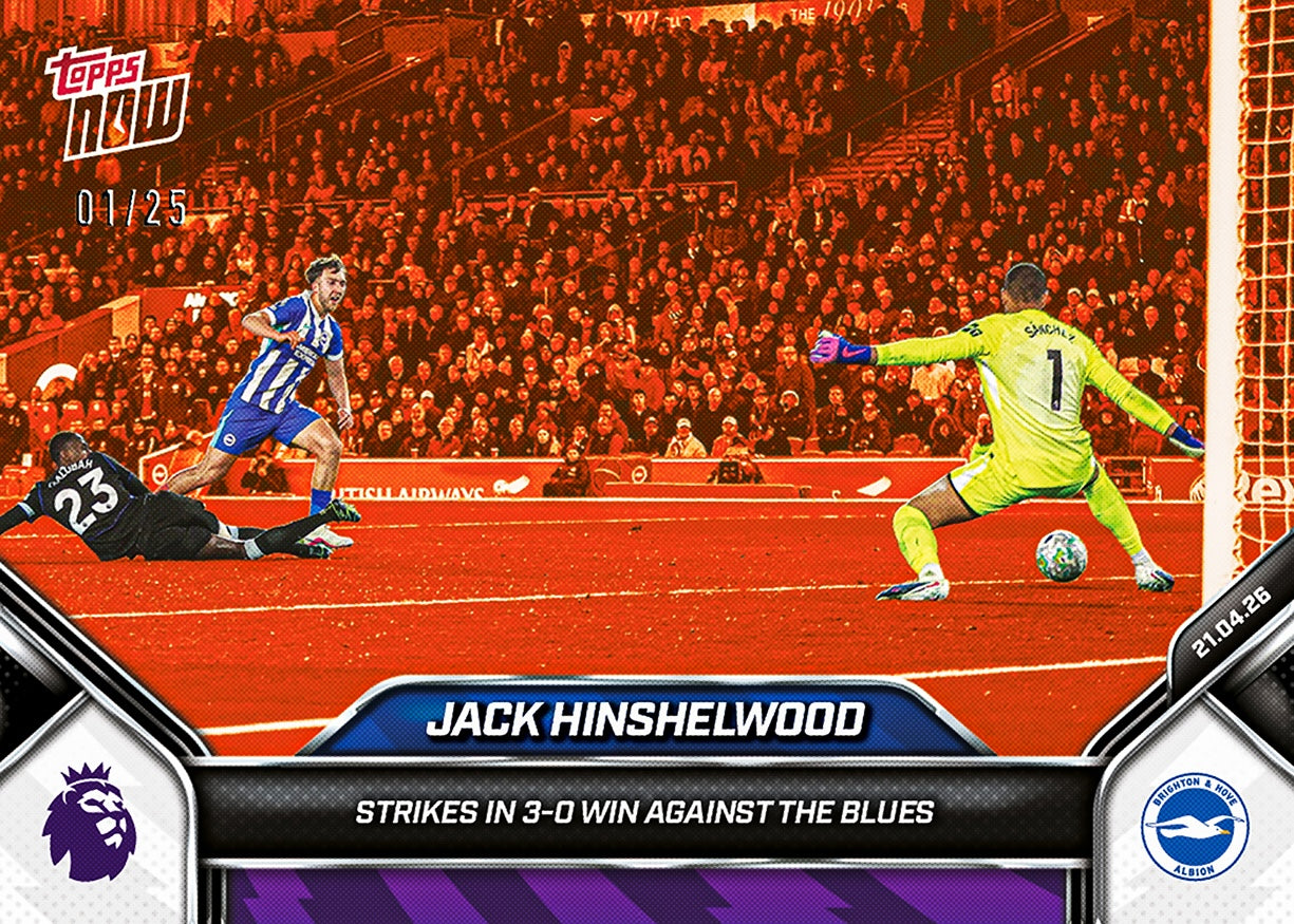 Jack Hinshelwood - 2025-26 Premier League Topps NOW - Card 179 - PR: 162 - Image 5