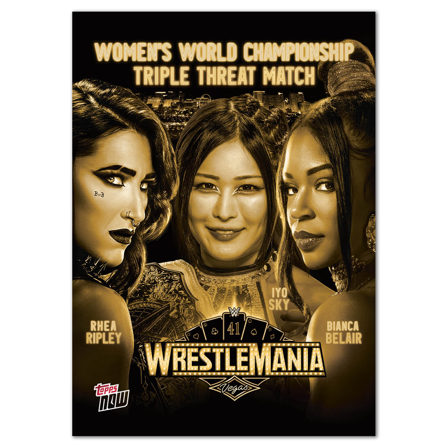 Rhea Ripley/IYO SKY/Bianca Belair - 2025 WWE Topps NOW - Card WM5 - PR: 2361 - Image 2