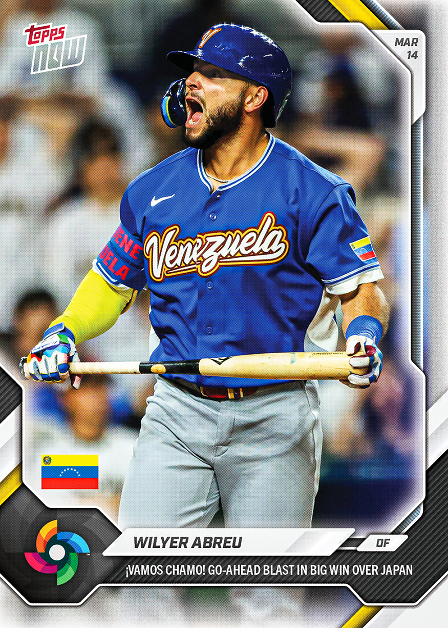Wilyer Abreu - 2026 World Baseball Classic Topps NOW - Card 34 - PR: 1331