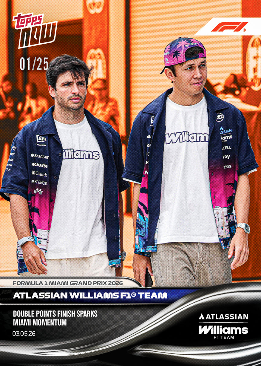Atlassian Williams F1 Team - 2026 Formula 1 Topps NOW - Card 28 - PR: 1529 - Image 5