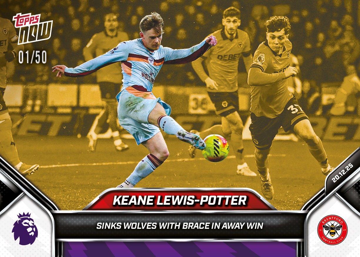 Keane Lewis-Potter - 2025-26 Premier League Topps NOW - Card 86 - PR: 149 - Image 6