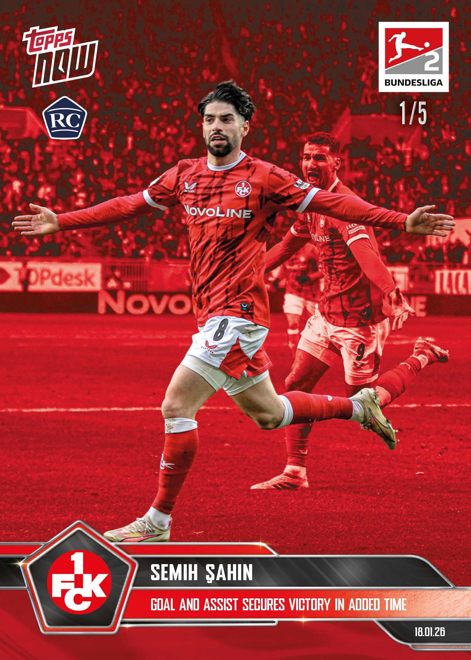 Semih Şahin - 2025-26 Bundesliga Topps NOW - Card 104 - PR: 448 - Image 3