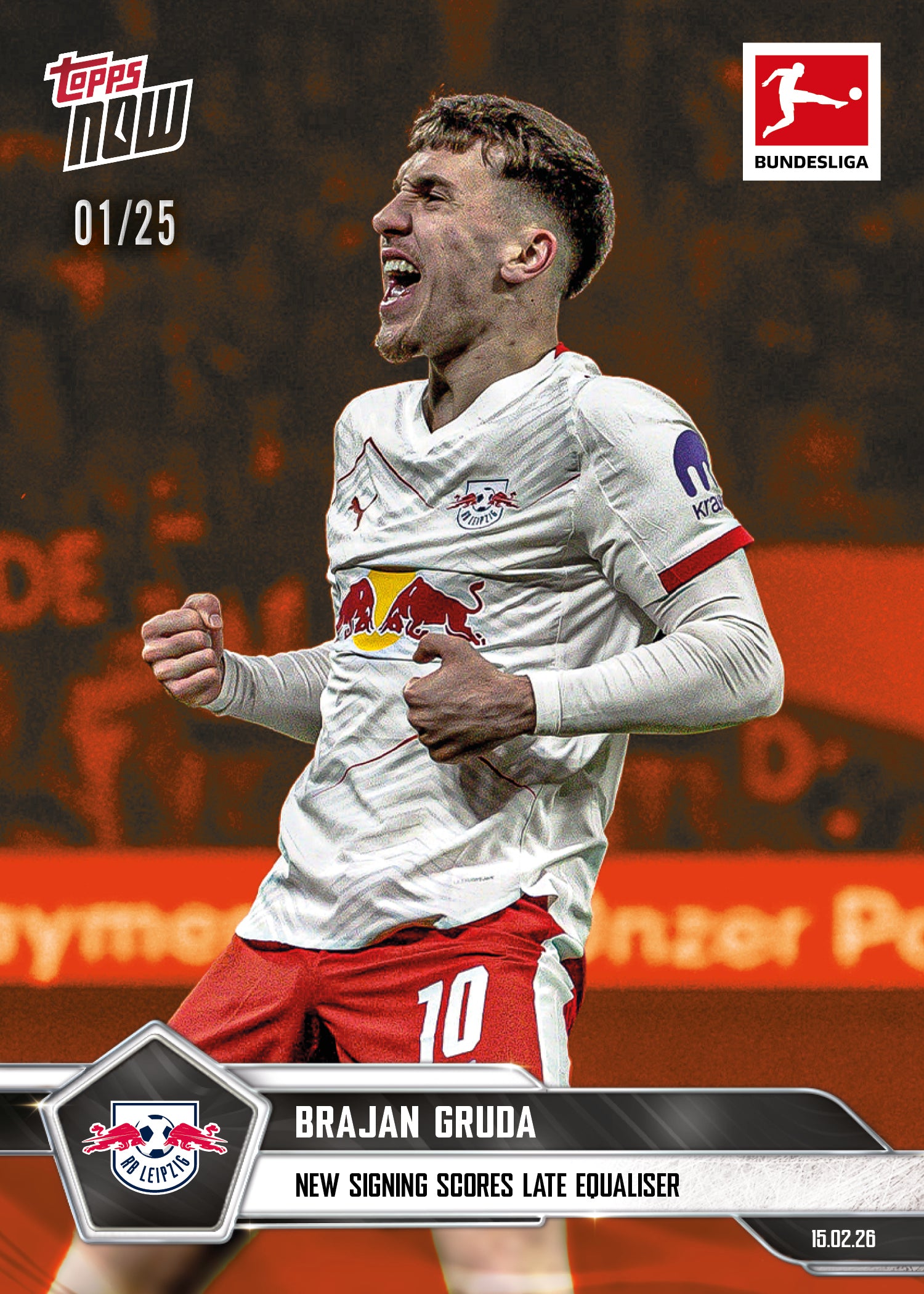 Brajan Gruda - 2025-26 Bundesliga Topps NOW - Card 127 - PR: 203 - Image 5