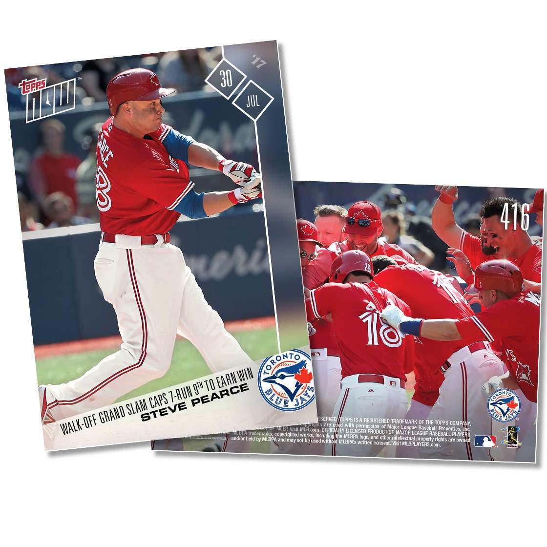 Steve Pearce - 07/30/2017 TOPPS NOW CARD 416 - Print Run: 262