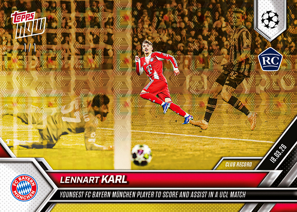 Lennart Karl - 2025-26 UCL Topps NOW - Card 111 - PR: 2646 - Image 2