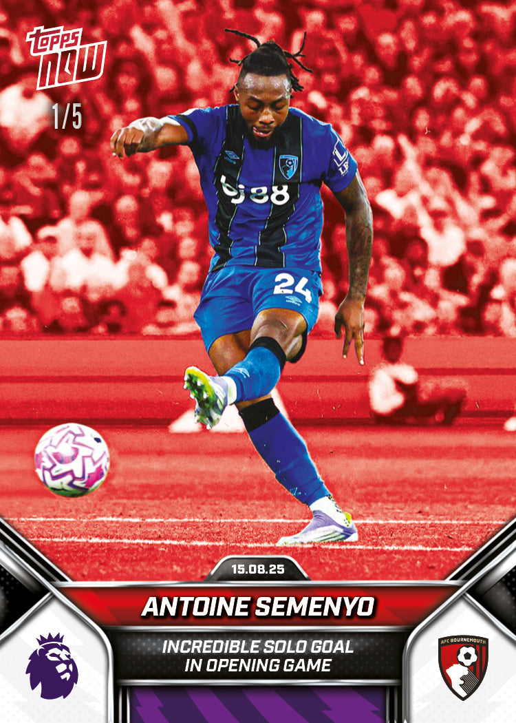 Antoine Semenyo - 2025-26 Premier League Topps NOW - Card 3 - PR: 341 - Image 3