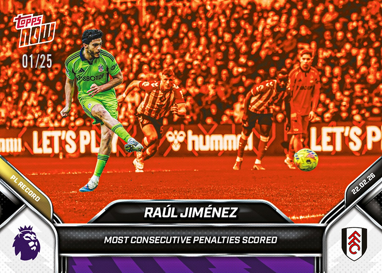 Raúl Jiménez - 2025-26 Premier League Topps NOW - Card 142 - PR: 280 - Image 5