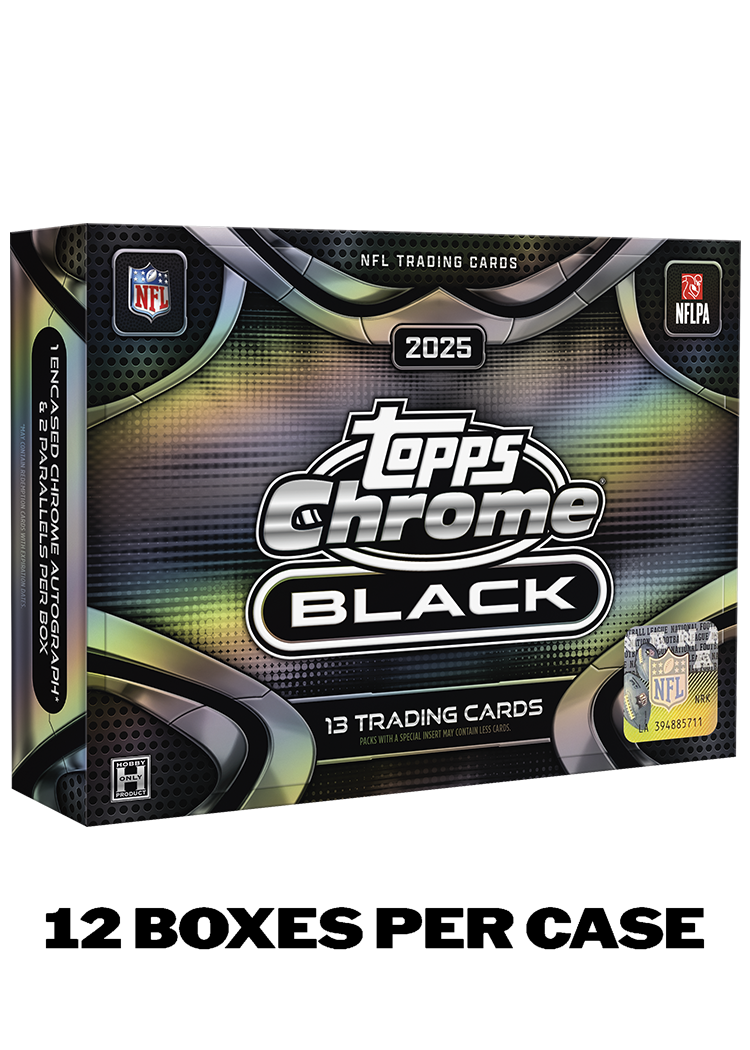 2025 Topps Chrome Black Football - Hobby Box - Sealed Case