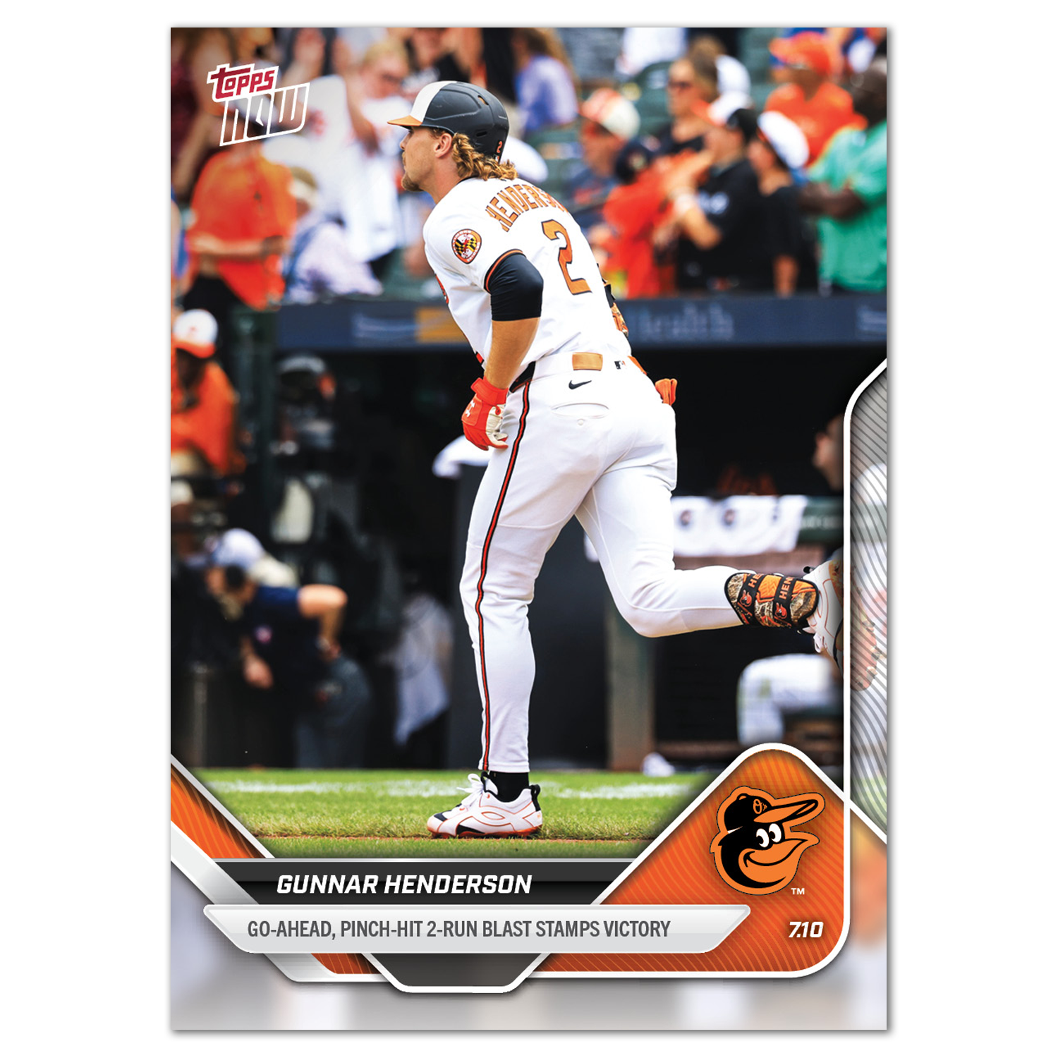 Gunnar Henderson - 2025 MLB Topps NOW - Card 411 - PR: 613