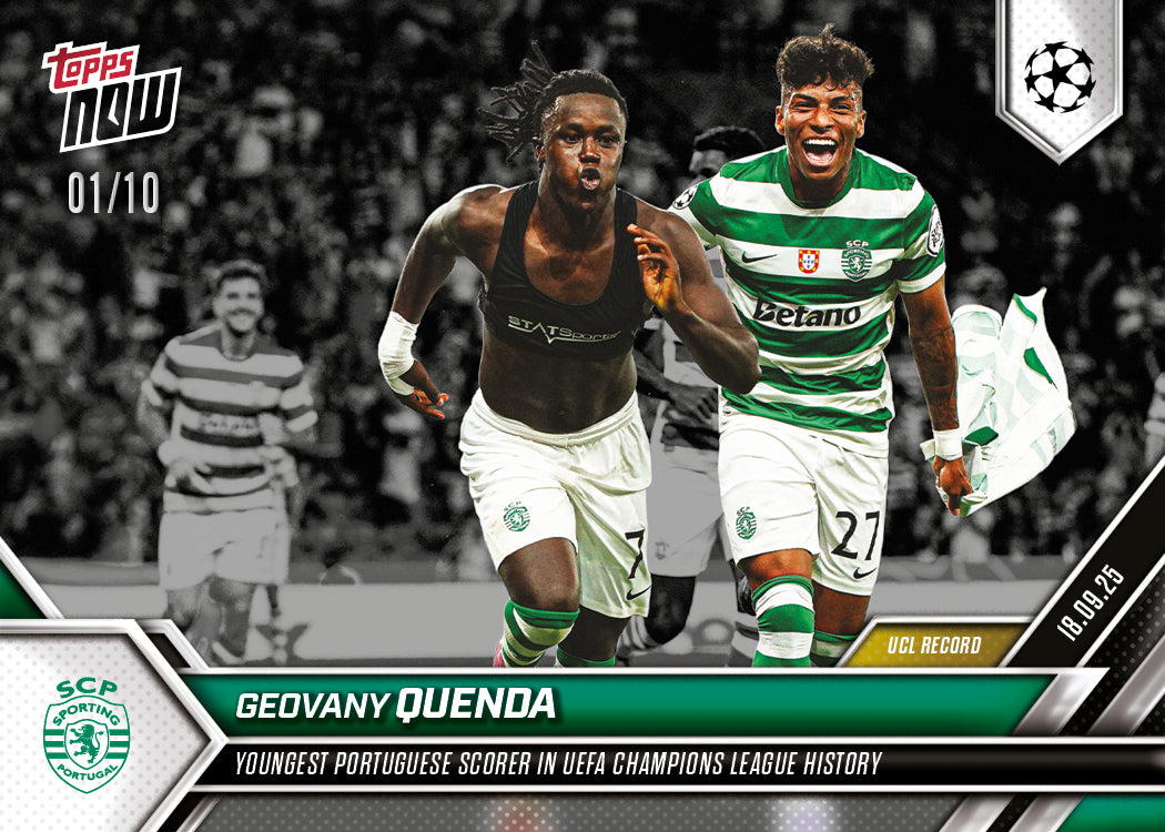Geovany Quenda - 2025-26 UCL Topps NOW - Card 23 - PR: 473 - Image 4