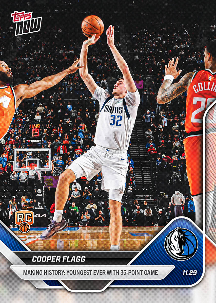 Cooper Flagg - 2025-26 NBA Topps NOW - Card 67 - PR: 14329