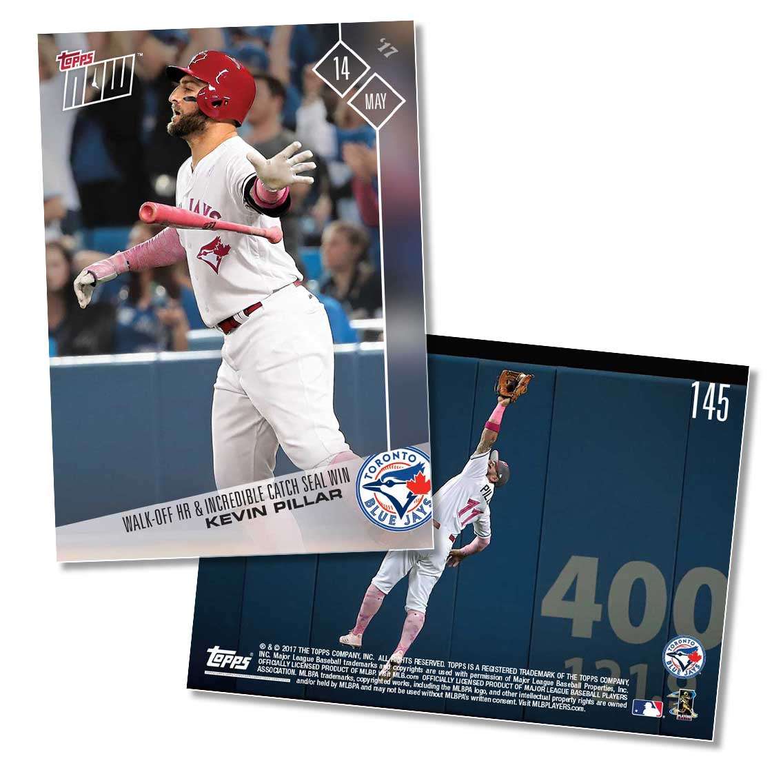 Kevin Pillar - 05/14/2017 TOPPS NOW Card 145 - Print Run: 573