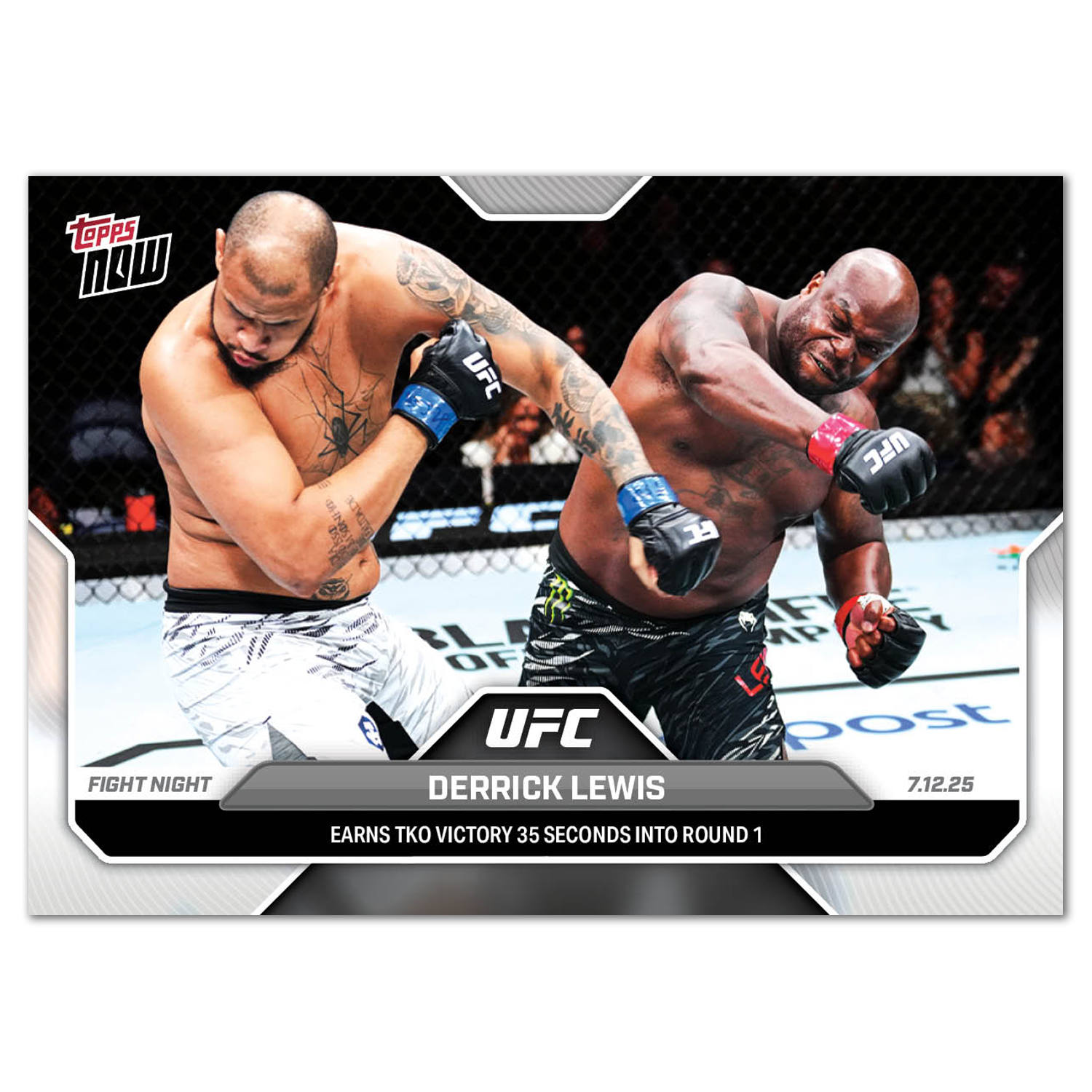 Derrick Lewis - 2025 UFC Topps NOW - Card 21 - PR: 612