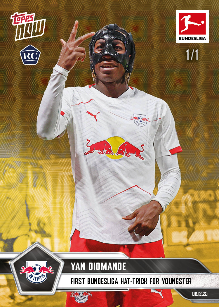 Alternative view of Yan Diomande - 2025-26 Bundesliga Topps NOW - Card 76 - PR: 1629