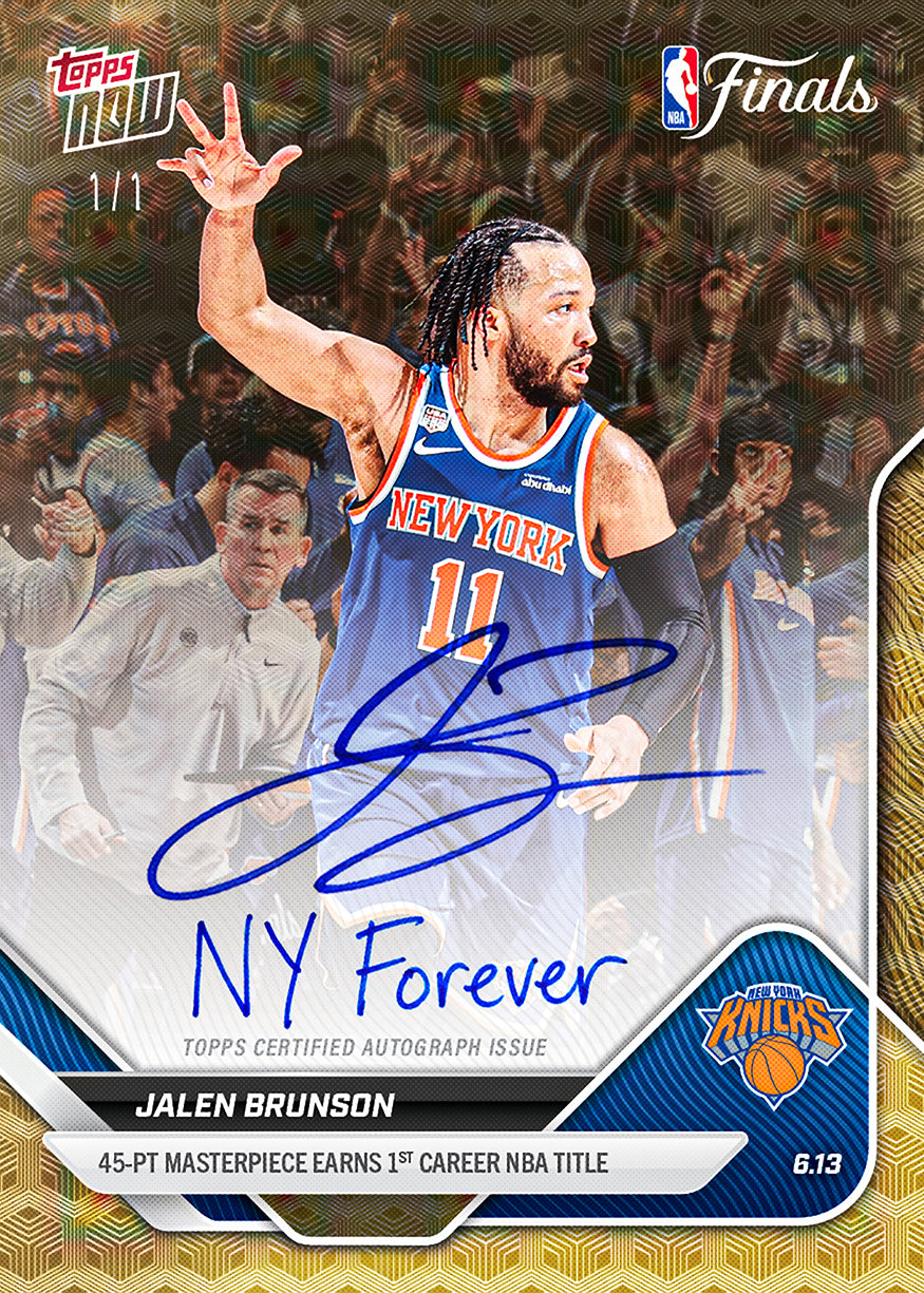 Jalen Brunson - 2025-26 NBA Topps NOW - Card 340 - PR: 21145 - Image 2