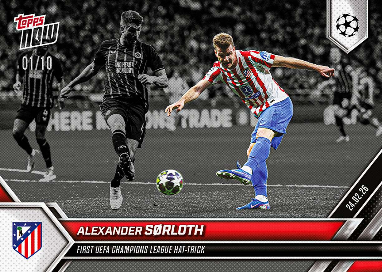Alexander Sørloth - 2025-26 UCL Topps NOW - Card 94 - PR: 266 - Image 4