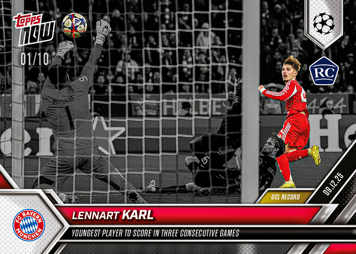 Lennart Karl - 2025-26 UCL Topps NOW - Card 66 - PR: 7118 - Image 4