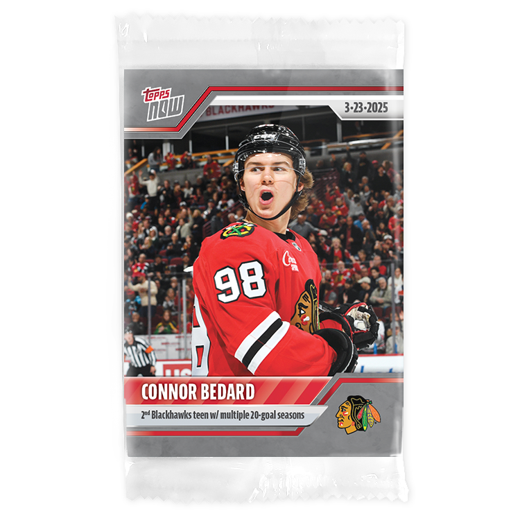 Connor Bedard - 2024-25 NHL Topps NOW - Sticker # 141 Pack - PR: 405