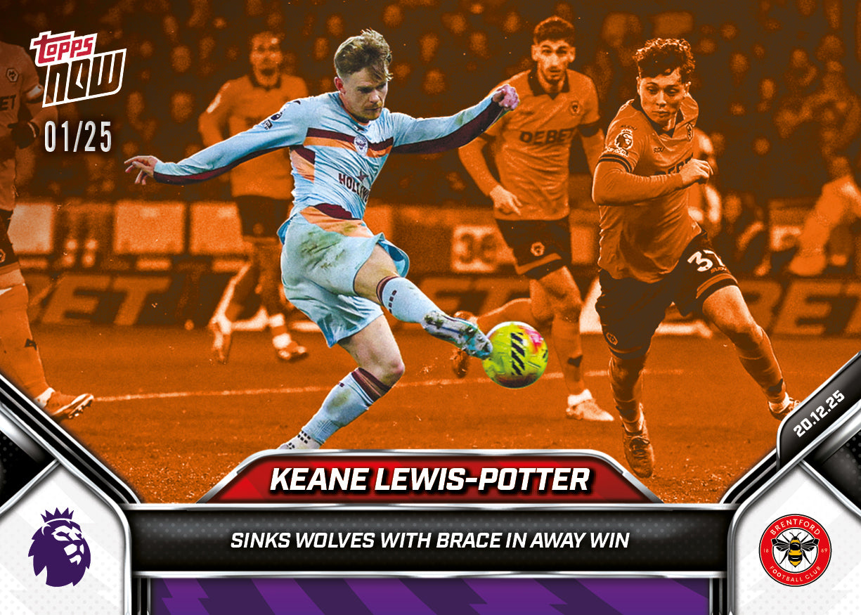 Keane Lewis-Potter - 2025-26 Premier League Topps NOW - Card 86 - PR: 149 - Image 5
