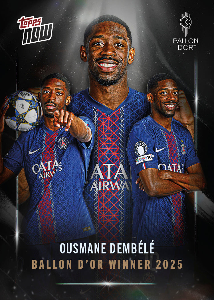 Ousmane Dembélé - 2025 Ballon d'Or Topps NOW - Card 1 - LOOK FOR AUTOS & RELICS - PR: 6702 - Image 9