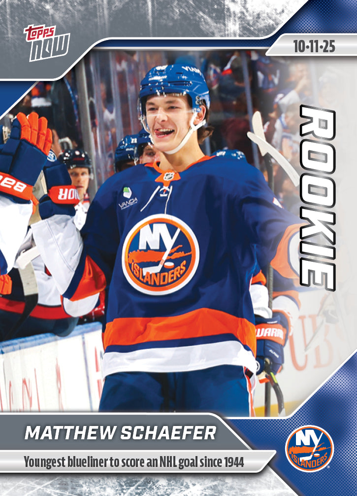 Matthew Schaefer - 2025-26 NHL Topps NOW - Sticker # 8 Pack - PR: 2695