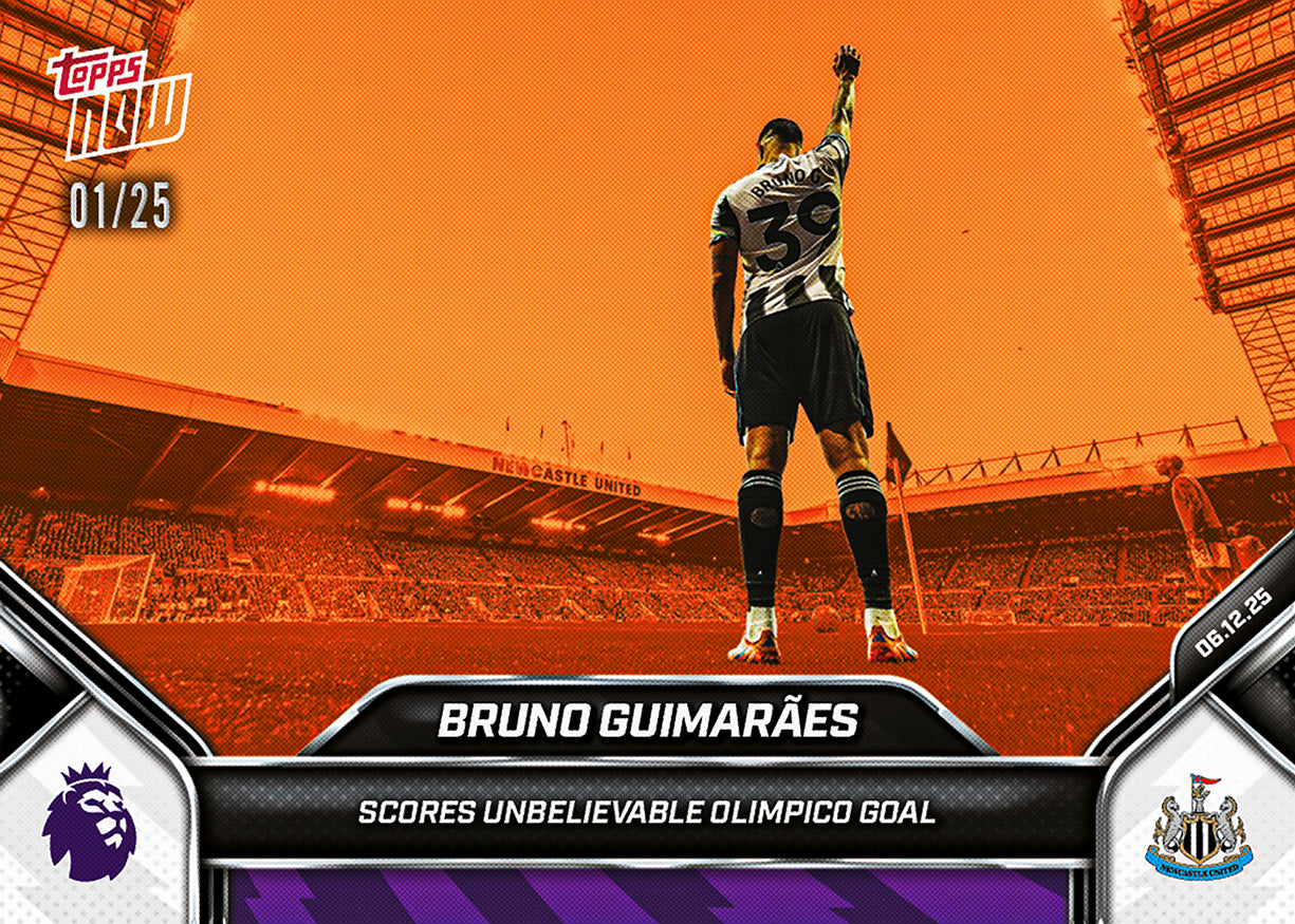 Bruno Guimarães - 2025-26 Premier League Topps NOW - Card 77 - PR: 485 - Image 5