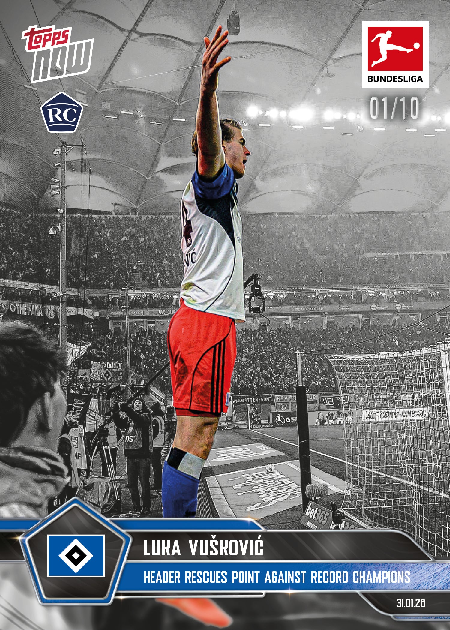 Luka Vušković - 2025-26 Bundesliga Topps NOW - Card 114 - PR: 3945 - Image 4