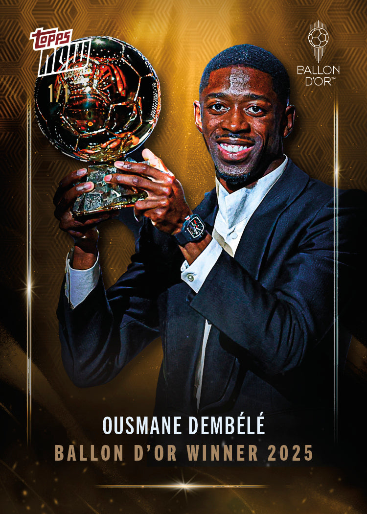 Ousmane Dembélé - 2025 Ballon d'Or Topps NOW - Card 1 - LOOK FOR AUTOS & RELICS - PR: 6702 - Image 10