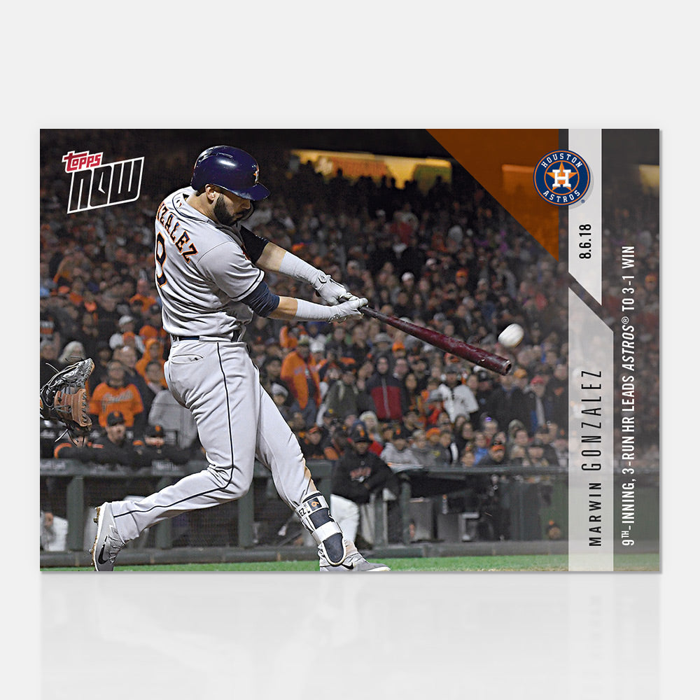 Marwin Gonzalez - 08/06/2018 TOPPS NOW Card 566 - Print Run: 222