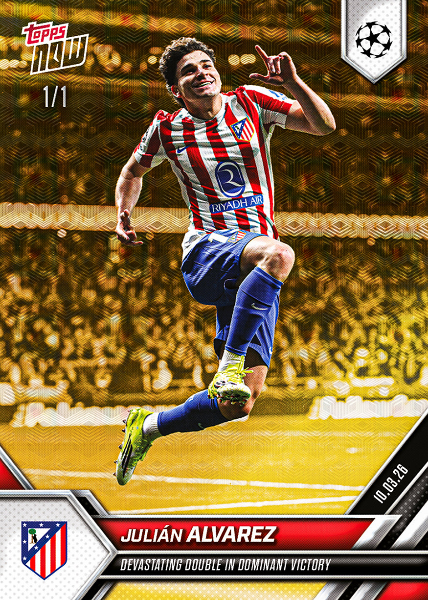 Julián Alvarez - 2025-26 UCL Topps NOW - Card 103 - PR: 696 - Image 2