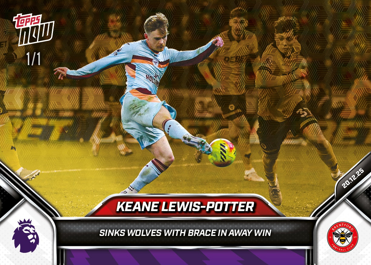 Keane Lewis-Potter - 2025-26 Premier League Topps NOW - Card 86 - PR: 149 - Image 2