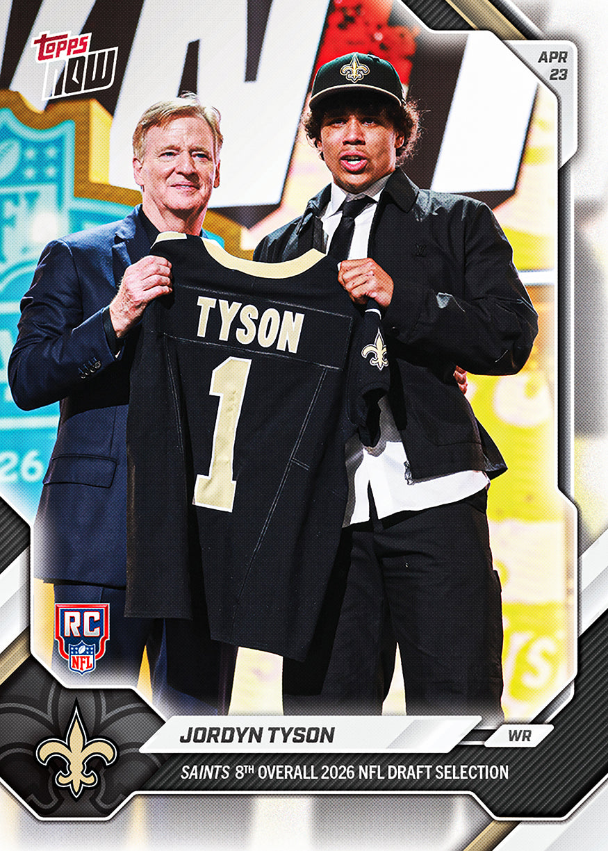 Jordyn Tyson - 2026 NFL Topps NOW - Card JTYS - PR: 4539