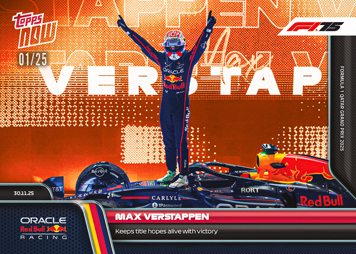 Max Verstappen - 2025 Formula 1 Topps NOW - Card 83 - PR: 5568 - Image 5