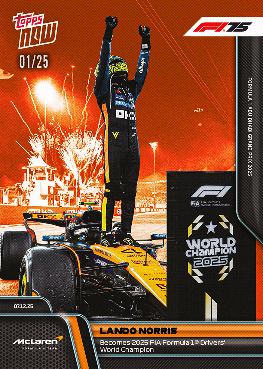 Lando Norris - 2025 Formula 1 Topps NOW - Card 86 - PR: 27624 - Image 7