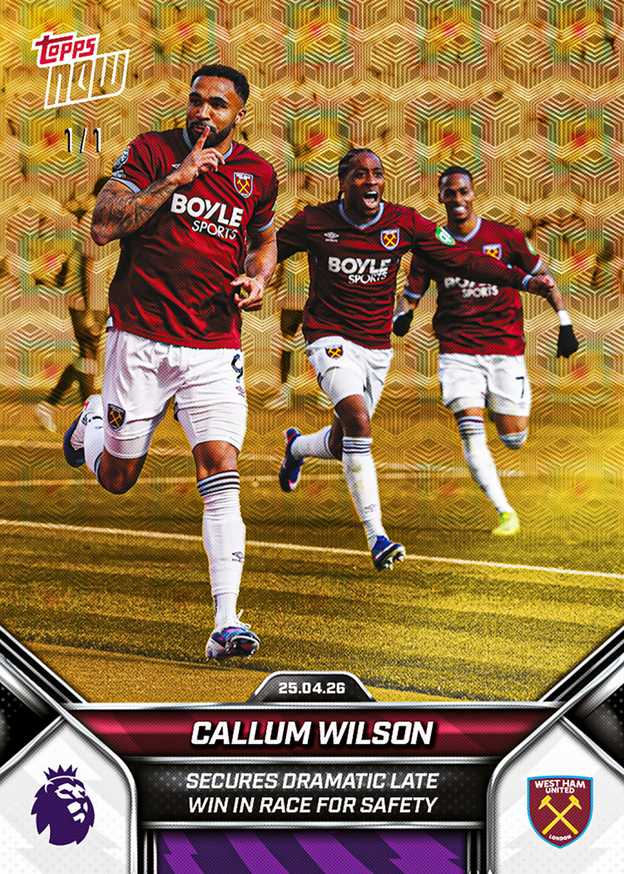 Callum Wilson - 2025-26 Premier League Topps NOW - Card 181 - PR: 241 - Image 2