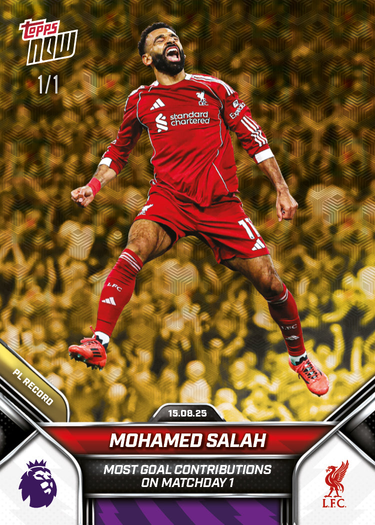 Mohamed Salah - 2025-26 Premier League Topps NOW - Card 5 - PR: 2615 - Image 2