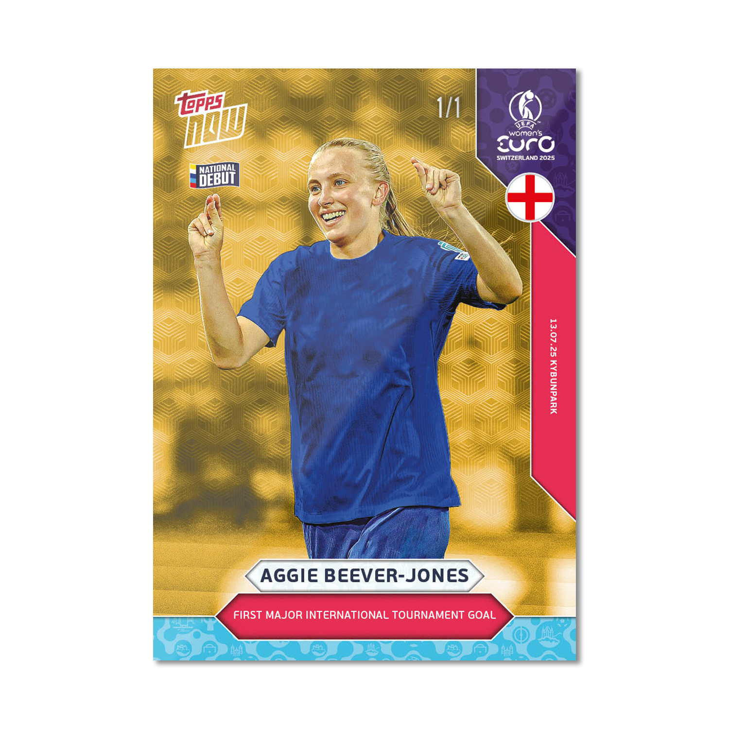 Aggie Beever-Jones - UEFA Women’s EURO 2025™ Topps NOW - Card 19 - PR: 208 - Image 2