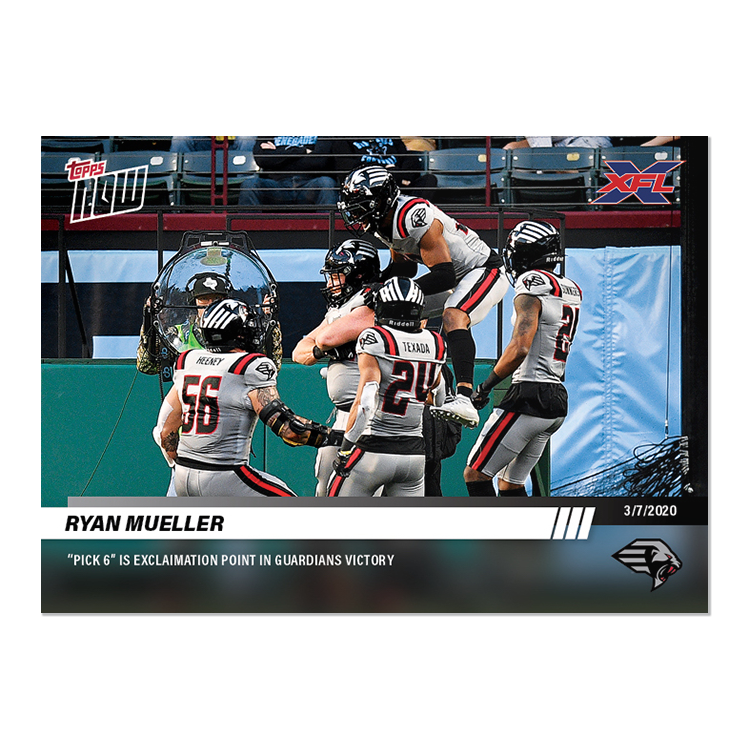 Alternative view of 5-Card Bundle - XFL TOPPS NOW Cards 26-30